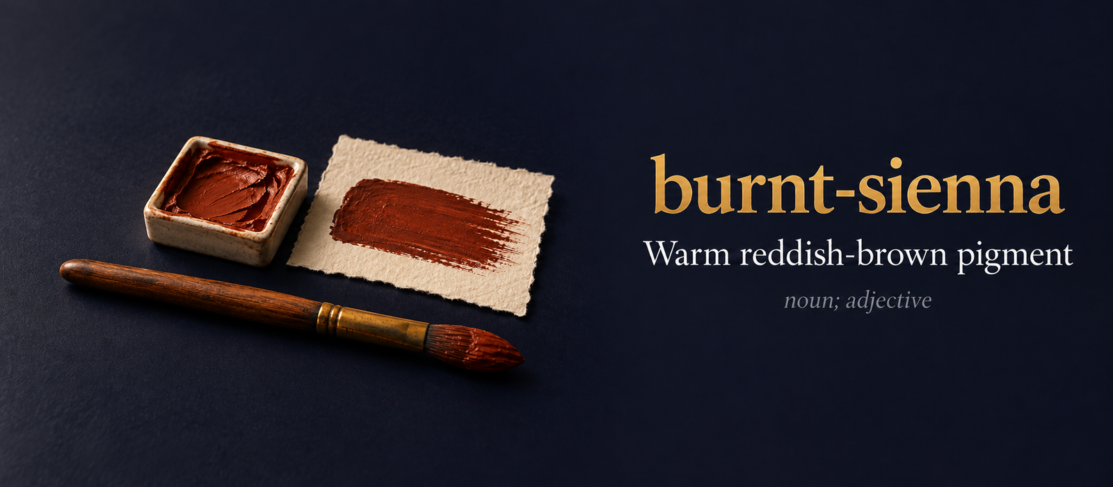 صورة توضيحية لمعنى كلمة Burnt Sienna (سيينا محروقة)