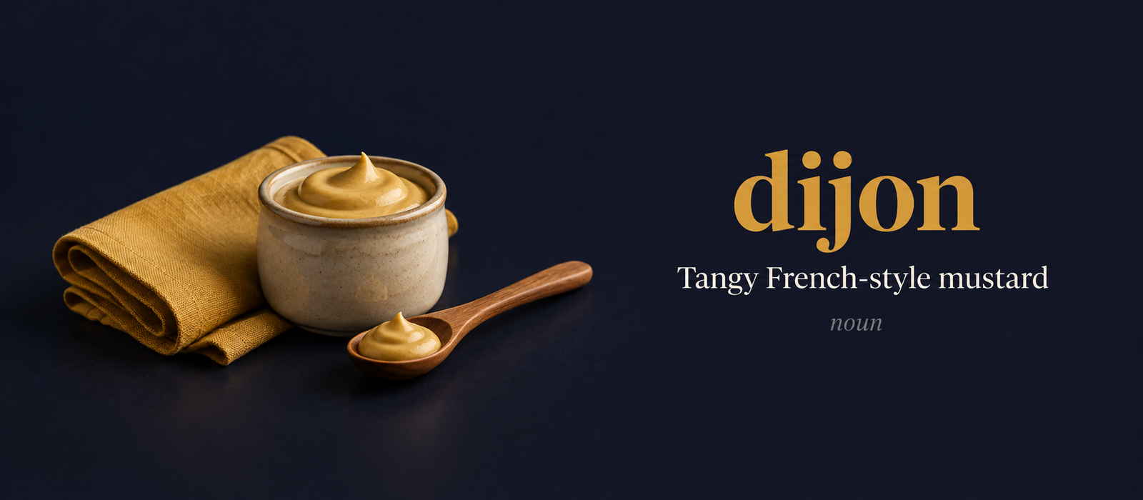 Dijon (خردل ديجون) — illustrated meaning of the English word Dijon on GL Dictionary