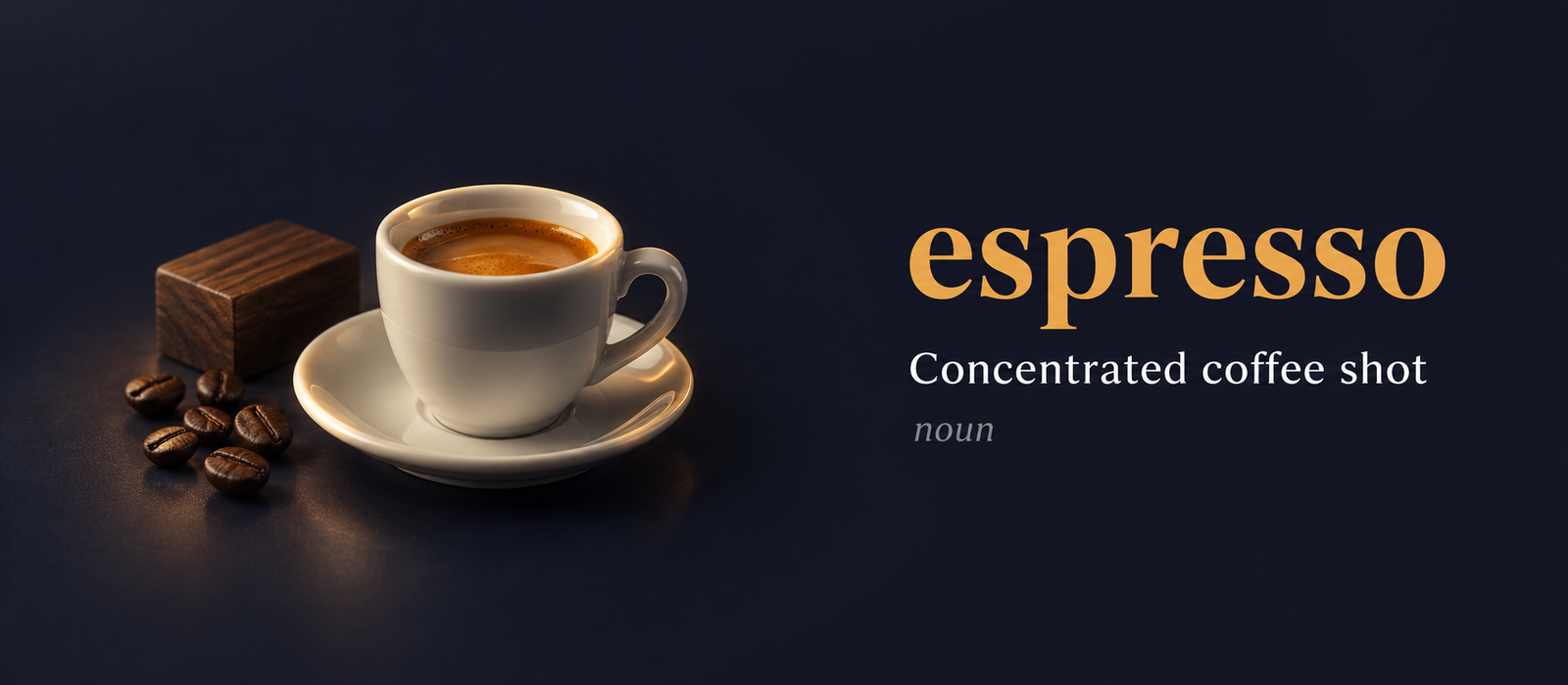 صورة توضيحية لمعنى كلمة Espresso (قهوة إسبريسو)