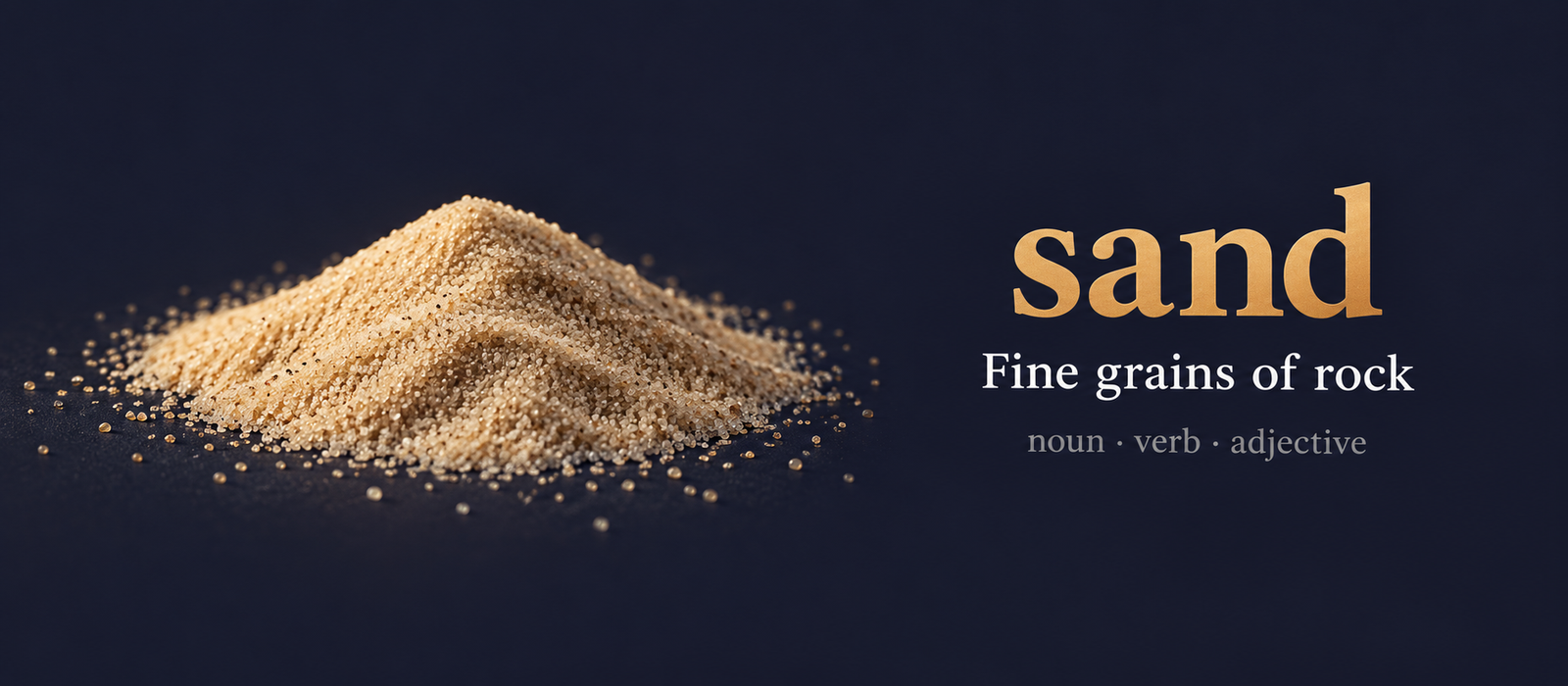 صورة توضيحية لمعنى كلمة Sand (الرمل)